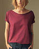 t-shirt damskie Zgaszony Bordo Oversize Bez Nadruku 3