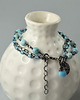 bransoletki z kamieni naturalnych Larimar z topazem w srebrze - bransoletka 2