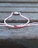 bransoletki wire wrapping Kwarc różowy - bransoletka sznurkowa 2