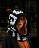 czapki damskie Balaclava z moheru ręcznie szydełkowana, kominiarka czapka handmade 7