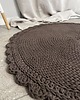 dywany Okrągły dziergany dywan Bawełna 140cm 1