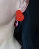 kolczyki soutache Czerwone kolczyki soutache 3