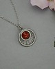 wisiory Wisiorek koło kółko czerwony karneol wire wrapping 2