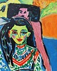 obrazy Obraz  ekspresja Franzi przed rzeźbionym krzesłem Ernst Ludwig Kirchner 2