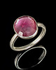 pierścionki srebrne Pierścionek stawberry różowy turmalin 2