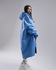 płaszcze damskie Płaszcz longline hoodie oversize baby blue 9
