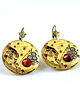 kolczyki pozłacane Kolczyki pozłacane - GOLDEN TREASURE - red 2
