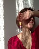 kolczyki soutache Kolczyki długie wakacyjne - amarantowy, żółty 2