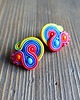 kolczyki soutache Malutkie kolorowe kolczyki sutasz 1