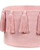pojemniki na zabawki Kosz Basket Tassels Pink 2