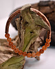 bransoletki - inne Bransoletka miedziana handmade z koralikami: sun stone 1