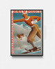 grafiki i ilustracje PLAKAT ZIMA W POLSCE 50X70  RETRO VINTAGE NARTY GÓRY 2