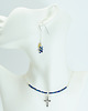 kolczyki srebrne Lapis lazuli, srebro 925, długie kolczyki, gronka, ręcznie robione 5
