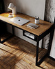 biurka Biurko industrialne loft stal drewno Fiemme czarne 120cm x 50cm dąb 2