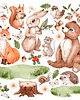 naklejki ścienne do pokoju dziecka Zwierzątka Z Malowniczego Lasu Nr 8 1