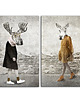 obrazy Komplet dwóch obrazów 2x 80x120cm ŁOŚ I KLĘPA 2
