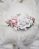 ozdoby na chrzest wianek,chrzest niemowlę opaska  biel, róż 2