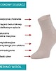 skarpetki damskie Półkrótkie skarpety bezuciskowe z wełny MERINO beżowe 1
