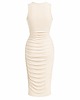 sukienki maxi damskie Sukienka ecru krótka YY300162 3