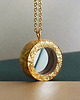 złote naszyjniki Okrągły złoty naszyjnik z lustrem 2