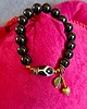 bransoletki z kamieni naturalnych Bransoletka z agatem DZI i onyksem. Amulet prezent unisex 5