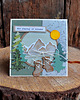 kartki scrapbooking Kartka z górami 2