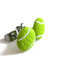 kolczyki z masy plastycznej Kolczyki piłki do tenisa 1