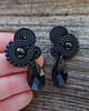 kolczyki soutache Czarne, eleganckie kolczyki sutasz 4