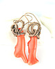 kolczyki wire wrapping Kolczyki wire wrapping z koralem 5