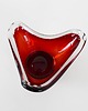 patery i talerze Patera rubinowa, szkło Murano, włoski design, lata 60, produkcja: Włochy 4