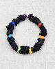 korale 6418 czarny, kolorowy, tęczowy naszyjnik; korale 5