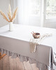 obrusy i serwetki Lniany obrus z falbanką  heavy linen LIGHT GRAY 1