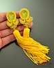 kolczyki soutache Żółte kolczyki sutasz Yellow Tassels 3