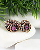 kolczyki wire wrapping Kolczyki sztyfty z rubinami 4