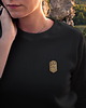 bluza bez kaptura damska Bluza damska bez kaptura crewneck z naszywką AHOJ PRZYGODO czarna 1
