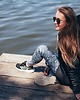 bluza z kapturem damska Bluza LUZAK grafitowy 4