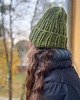 czapki damskie Zimowa czapka z wełny peruwiańskiej  i alpaki Lumi zielona 3