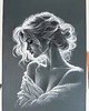 grafiki i ilustracje Rysunek suchą pastelą Ubrana w światło" 3
