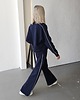komplety damskie Kai komfortowy komplet z lamówką navy granatowy 5