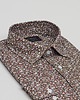 koszule męskie Koszula Calimera 00658 długi rękaw brązowa slim fit 1