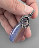 wisiory Mag - wisiorek z agatem i oksydowanym srebrem, wire-wrapping 2