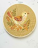 Ozdoby na ścianę Ptaszek folk - haft w tamborku 20 cm 1