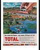 plakaty Plakat Oprawiona reklama prasowa stacji benzynowej TOTAL z 1964 r,  aut. C. B... 1