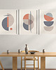 plakaty Zestaw 3 plakatów geometrycznych, stylowe, nowoczesne, mid-century modern. 3