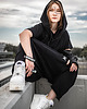 spodnie dresowe damskie Czarne spodnie letnie  unisex KAZE 8