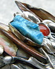 bransoletki wire wrapping Brązowy  liść  - BRANSOLETA MANKIET  CUFF 6