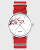 zegarki damskie Zegarek - Kwitnąca wiśnia - czerwony, nato 1