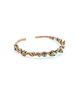 bransoletki wire wrapping Miedziana bransoleta mankietowa z turkusem i turmalinem 7