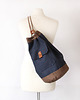 torebki różne  worek plecak-navy blue&brown&stripes-zamówienie 3