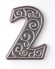 napisy dekoracyjne i tabliczki Numer domu, cyfra 2, szary, do przykręcenia 1